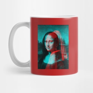 Monna Lisa with a Pearl Earring Interactive Red&Blue Filter Mug